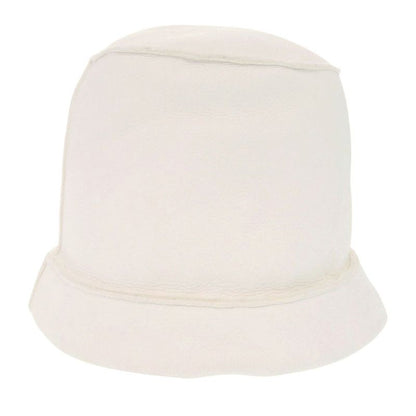 Hermes Bucket Hat 56 Lambskin Mouton White Hat