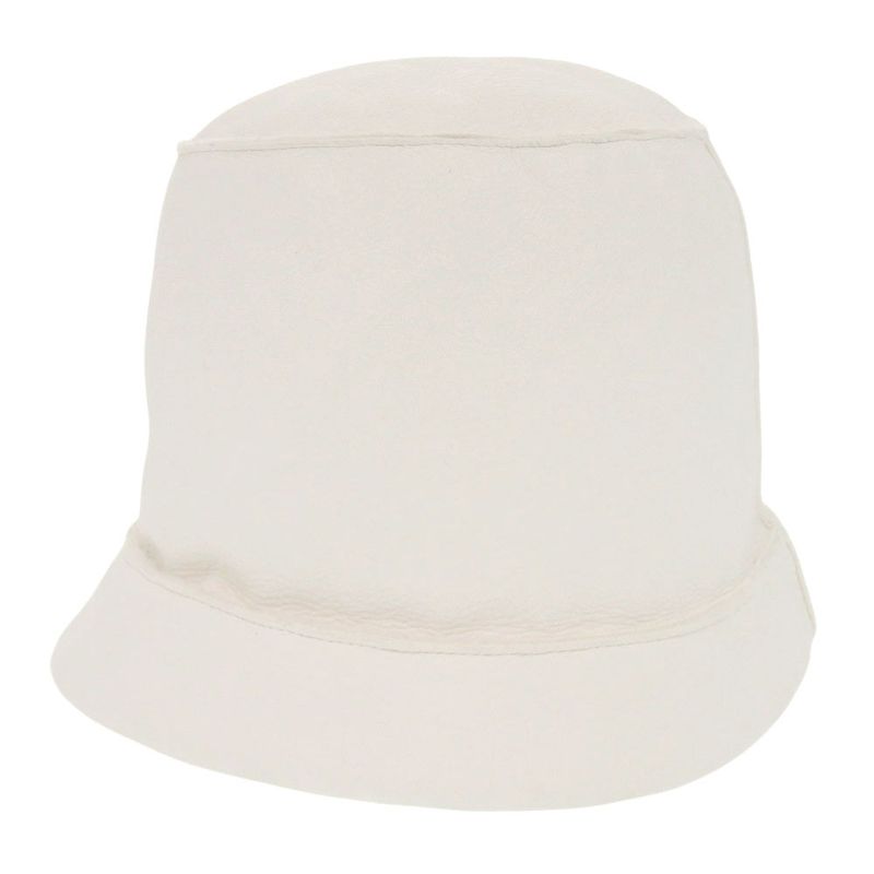 Hermes Bucket Hat 56 Lambskin Mouton White Hat