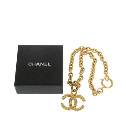 Chanel Lava CC Logo Metal Gold Necklace
