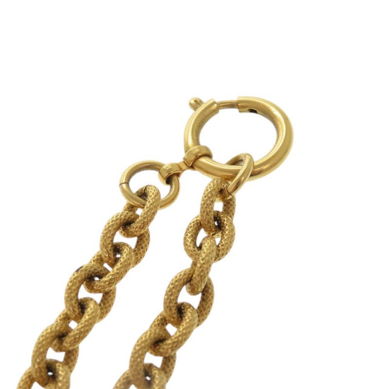 Chanel Lava CC Logo Metal Gold Necklace