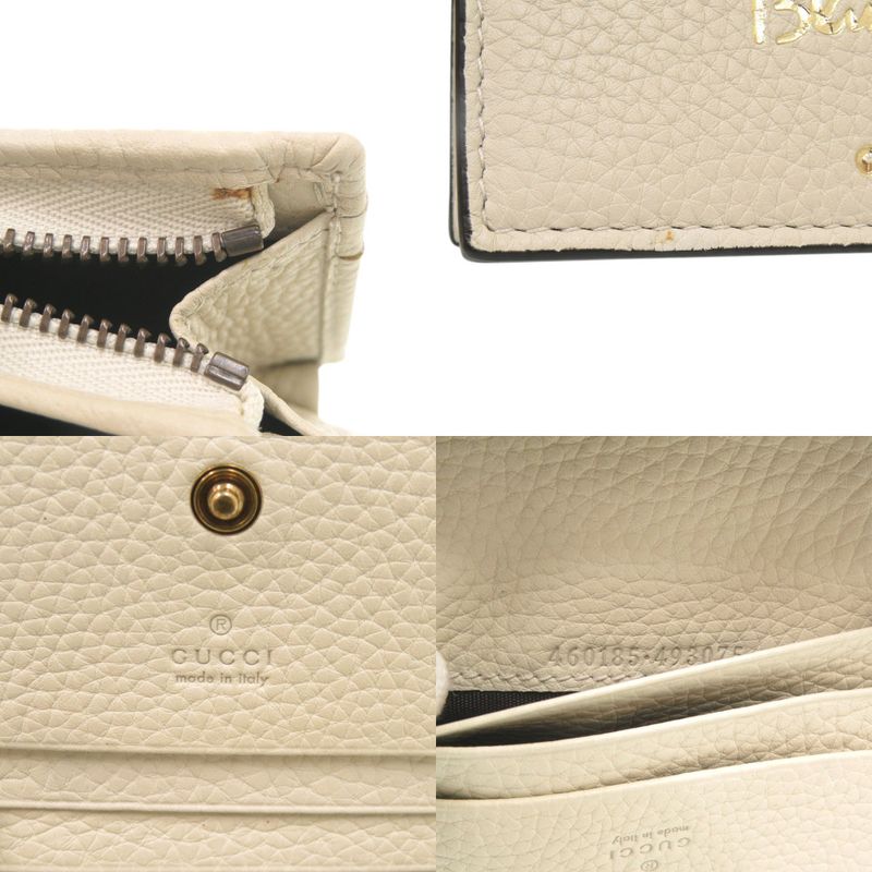 Gucci Animalier Bi Leather Ivory Bifold Wallet