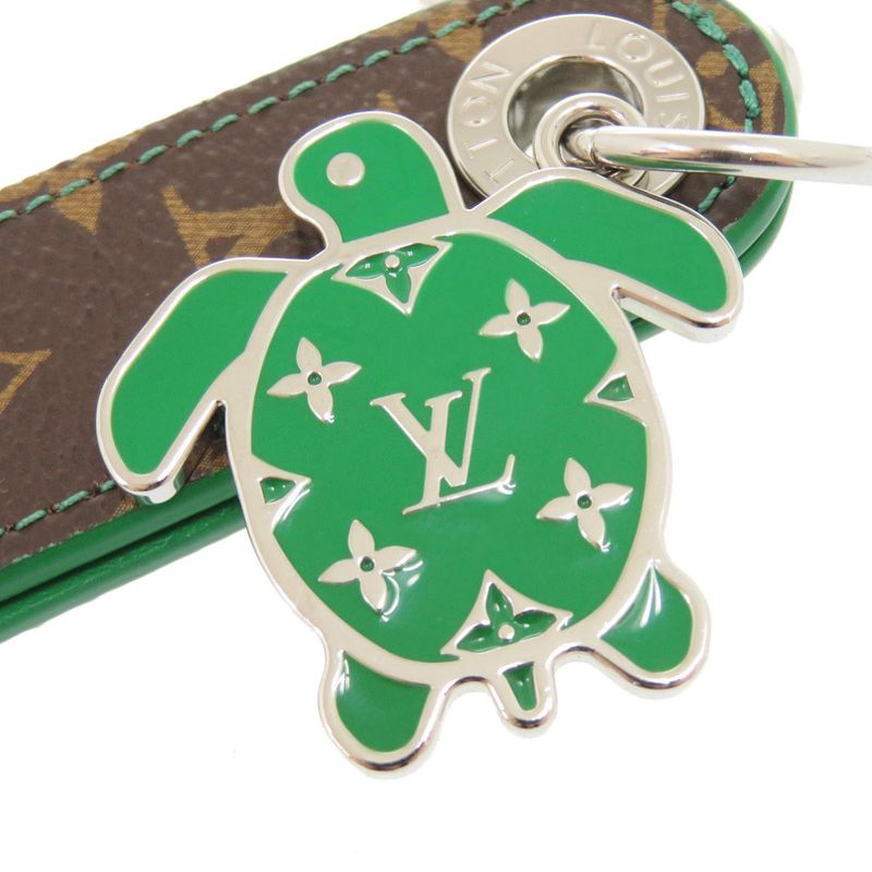 Louis Vuitton Dragonne Tab Monogram Turtle Brown Green Key Holder