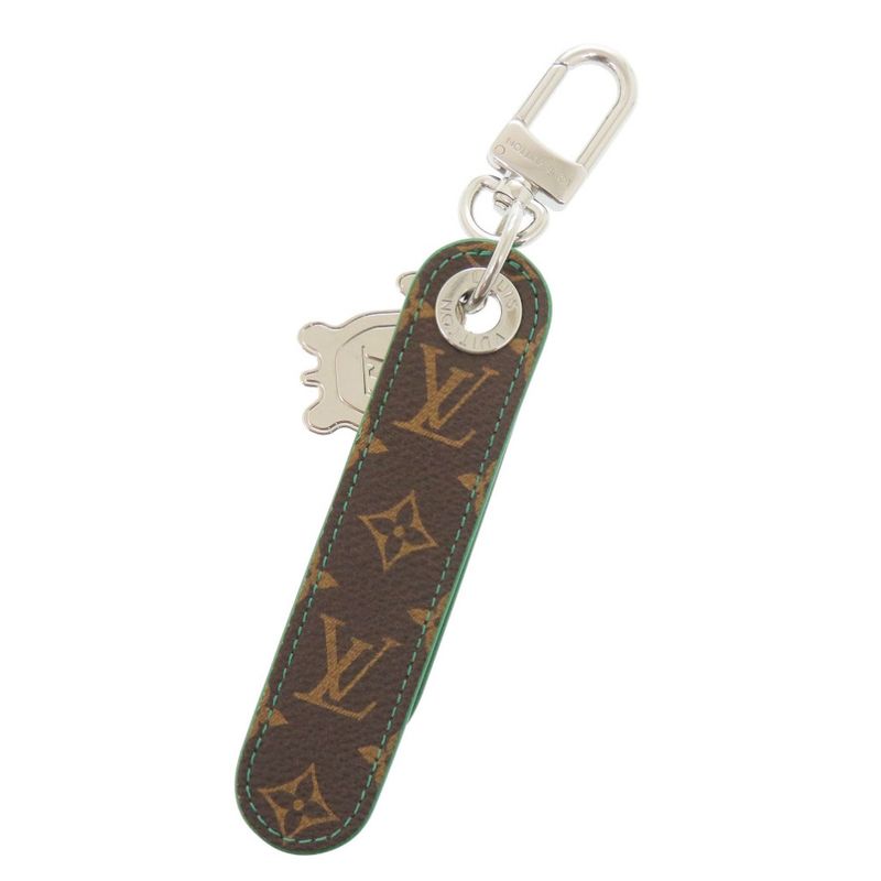 Louis Vuitton Dragonne Tab Monogram Turtle Brown Green Key Holder