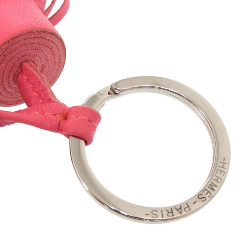 Hermes Carmen Unodos Agno Milo Pink Orange Key Holder Charm