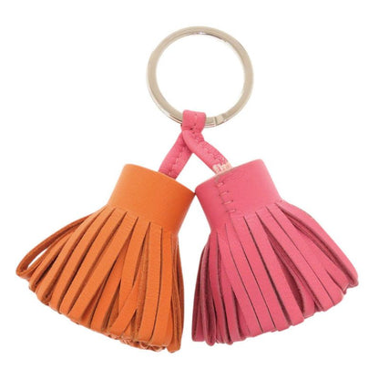 Hermes Carmen Unodos Agno Milo Pink Orange Key Holder Charm