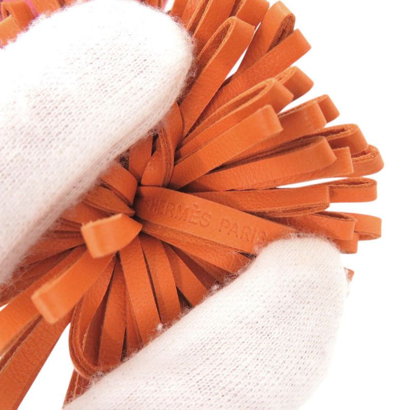 Hermes Carmen Unodos Agno Milo Pink Orange Key Holder Charm