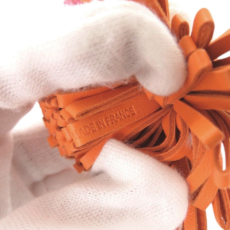 Hermes Carmen Unodos Agno Milo Pink Orange Key Holder Charm