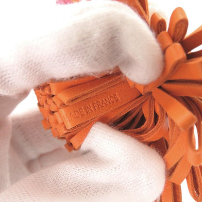 Hermes Carmen Unodos Agno Milo Pink Orange Key Holder Charm