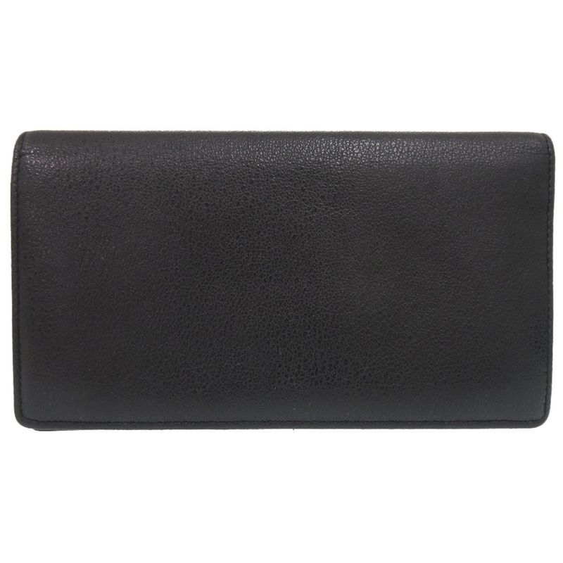 Chanel Camellia Leather Black CC Logo Wallet