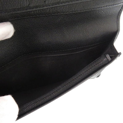 Chanel Camellia Leather Black CC Logo Wallet