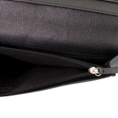 Chanel Camellia Leather Black CC Logo Wallet