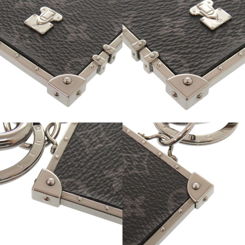 Louis Vuitton Porte Cles Mini Trunk Monogram Eclipse Metal Black