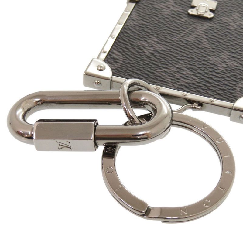 Louis Vuitton Porte Cles Mini Trunk Monogram Eclipse Metal Black