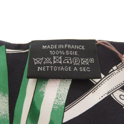 Hermes Twill Jumping Scarf Silk Black