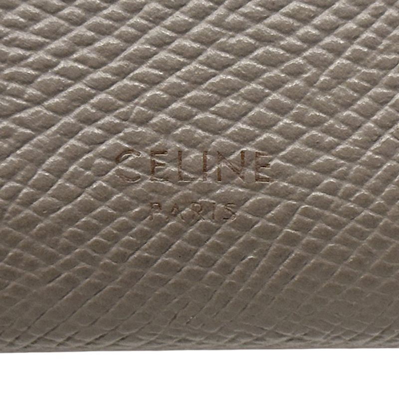 Celine Wallet Trifold Leather Small Gray Mini Compact