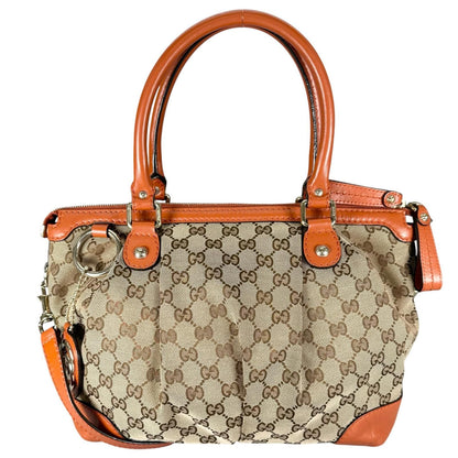 Gucci Sukey Handbag GG Canvas Orange