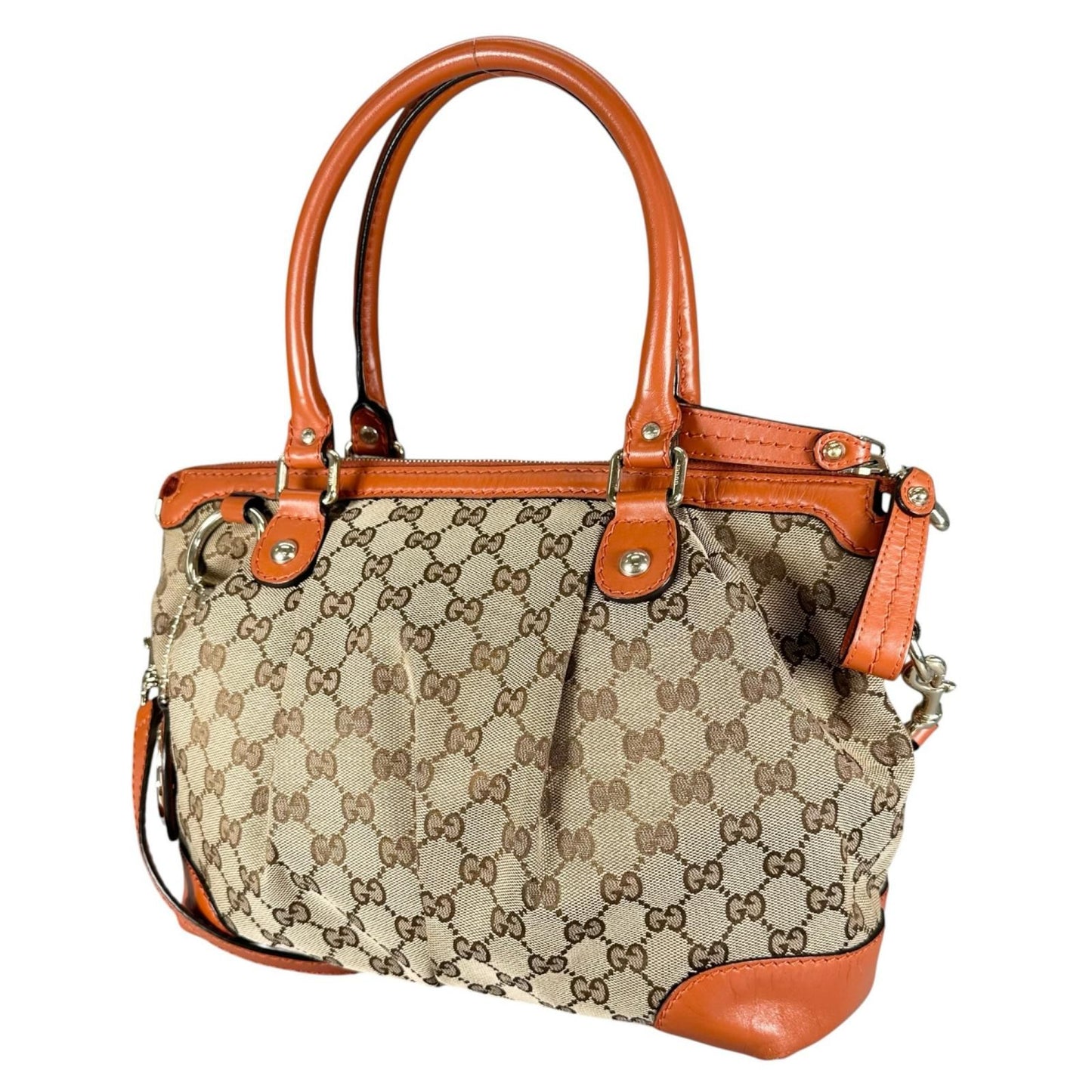 Gucci Sukey Handbag GG Canvas Orange — view 2