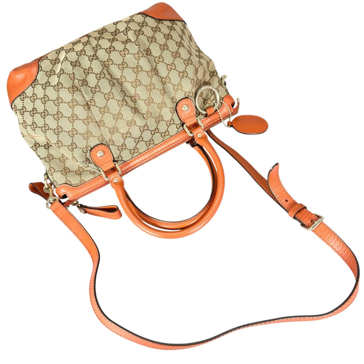 Gucci Sukey Handbag GG Canvas Orange — view 5