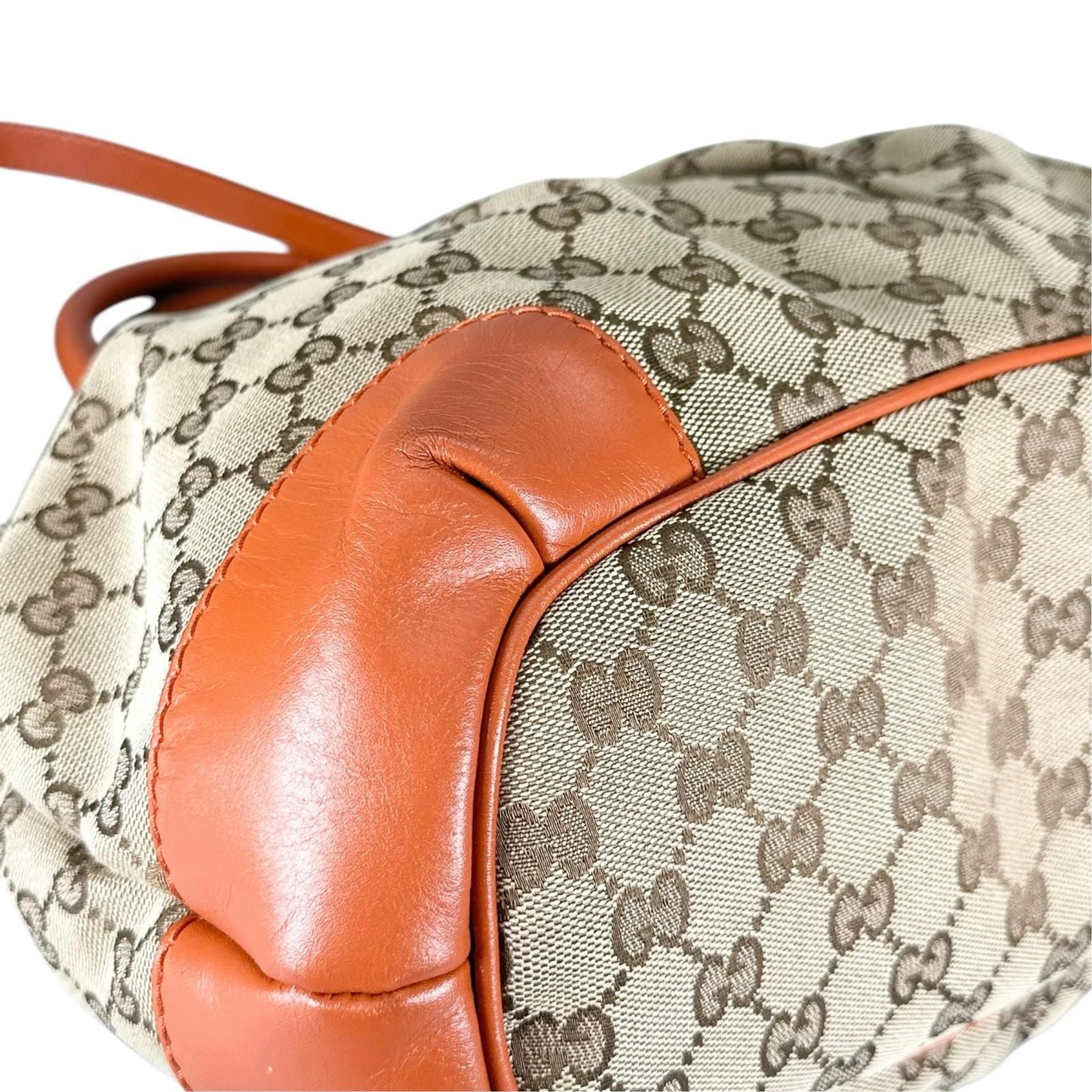 Gucci Sukey Handbag GG Canvas Orange — view 7
