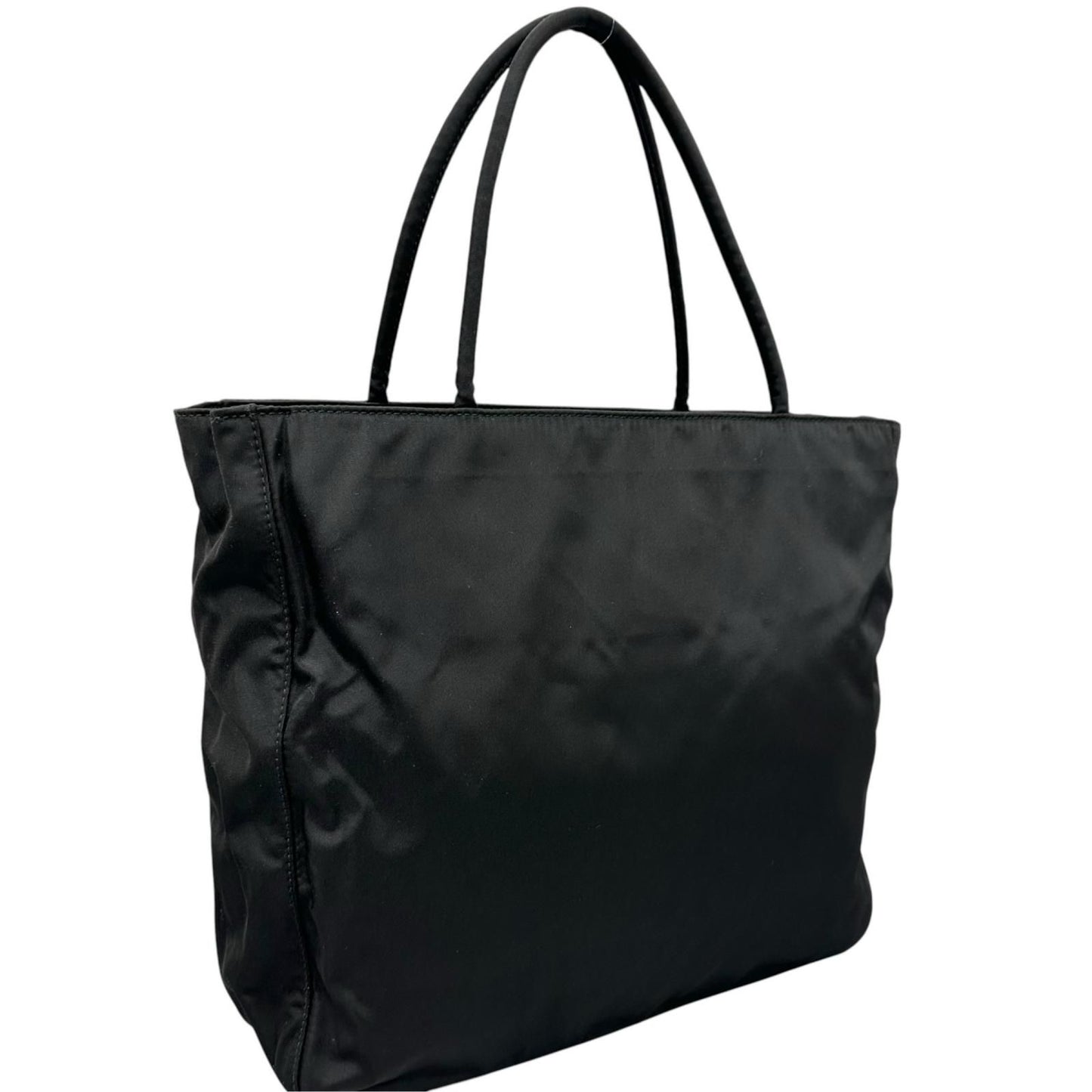 Prada Triangle Logo Tote Bag Nylon Black — view 3