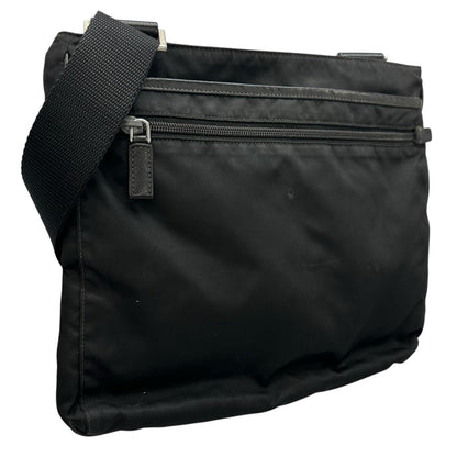 Prada Triangle Logo Shoulder Bag Nylon Black — view 3