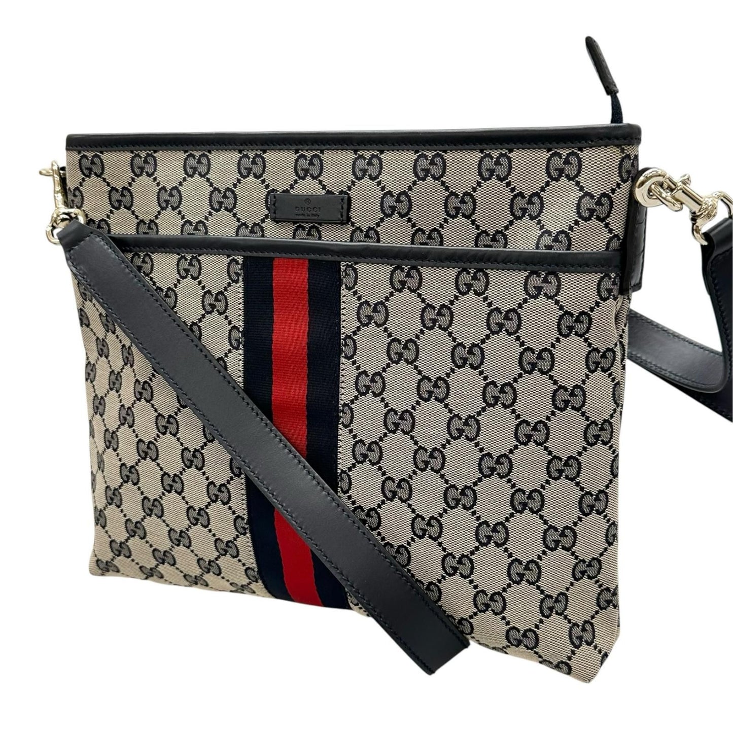 Gucci Sherry Line Shoulder Bag GG Canvas Beige — view 2