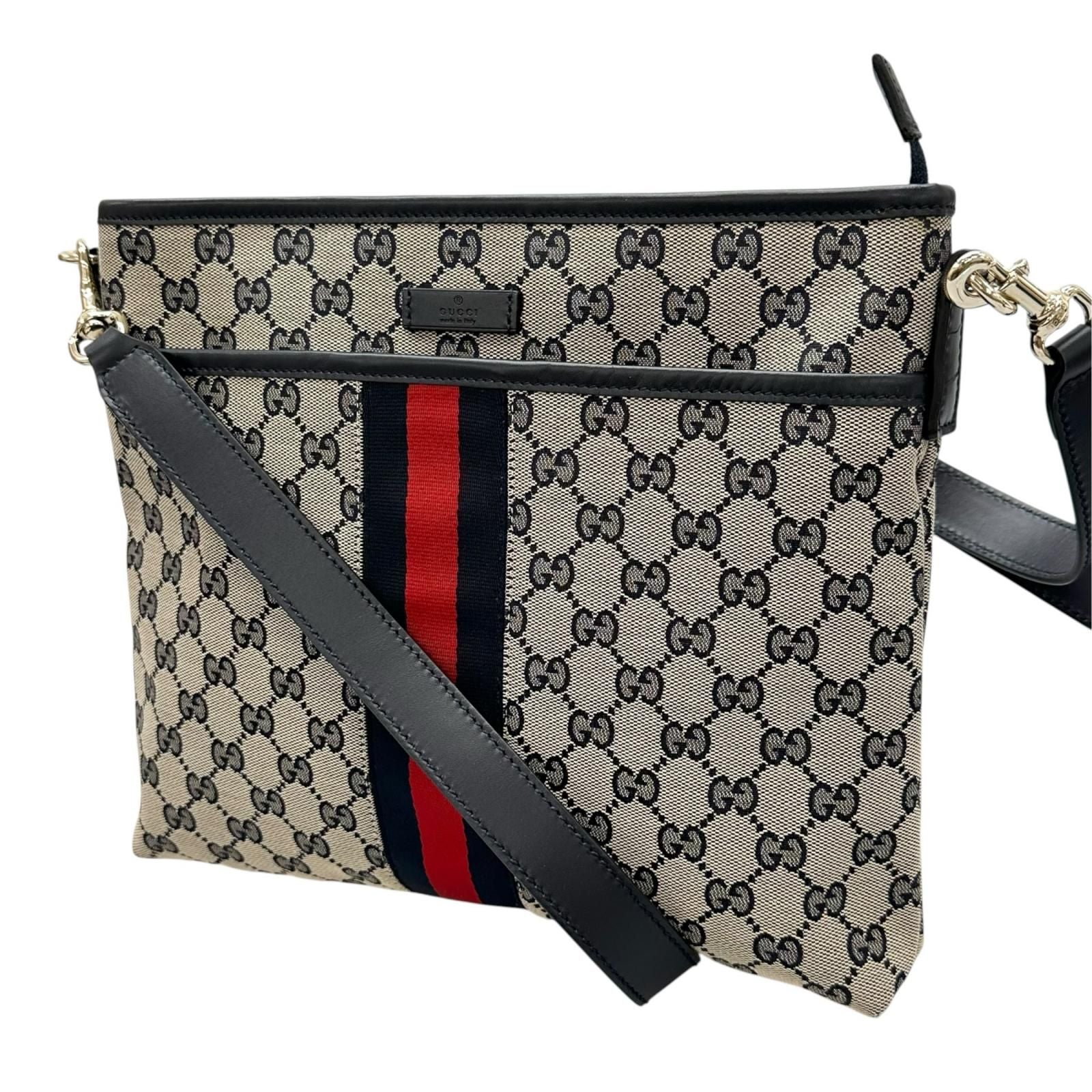 Gucci Sherry Line Shoulder Bag GG Canvas Beige — view 2