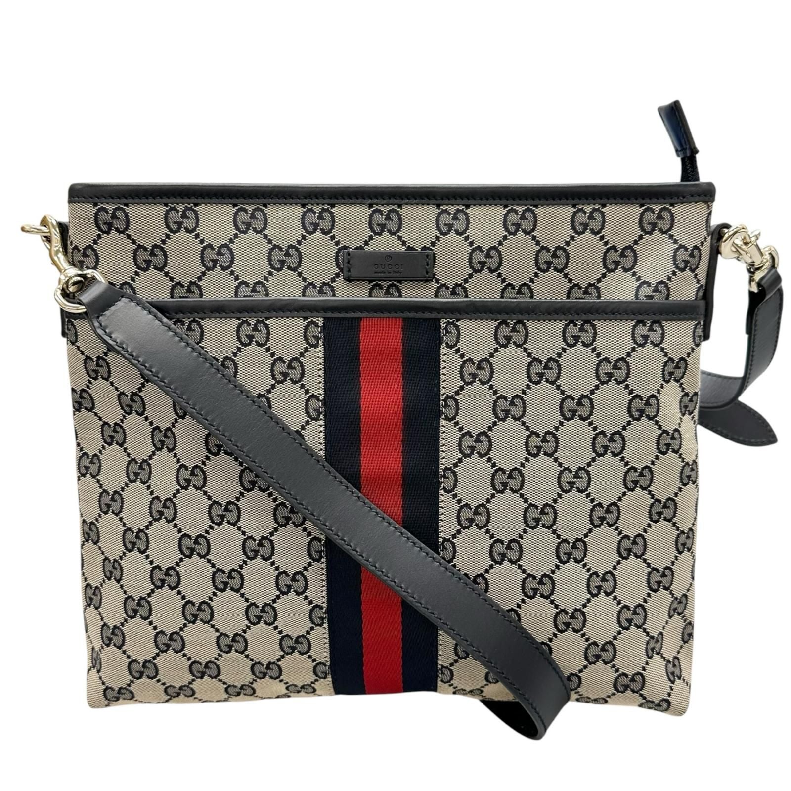Gucci Sherry Line Shoulder Bag GG Canvas Beige
