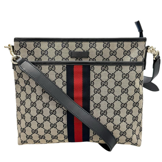 Gucci Sherry Line Shoulder Bag GG Canvas Beige