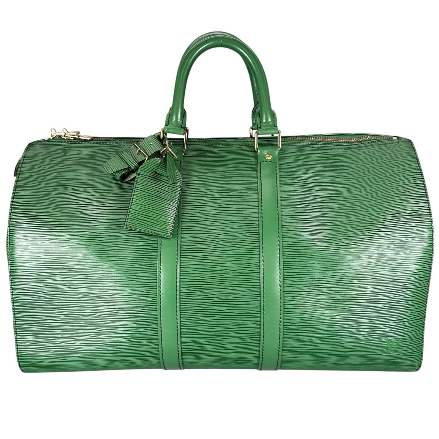 Louis Vuitton Keepall 45 Boston Bag Epi Leather Green