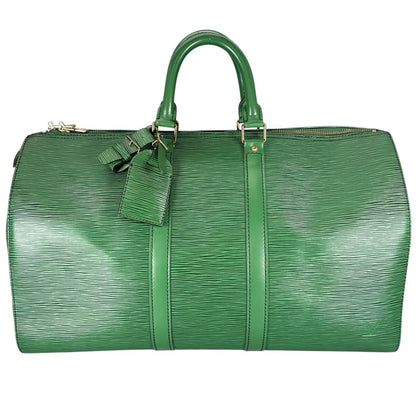 Louis Vuitton Keepall 45 Boston Bag Epi Leather Green