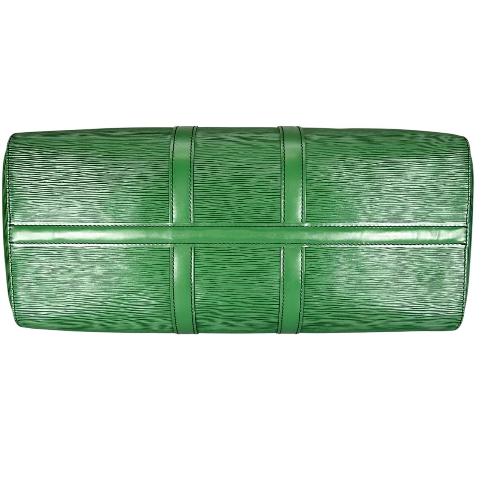 Louis Vuitton Keepall 45 Boston Bag Epi Leather Green — view 4