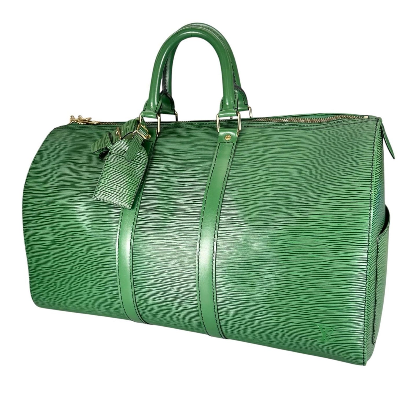 Louis Vuitton Keepall 45 Boston Bag Epi Leather Green — view 2