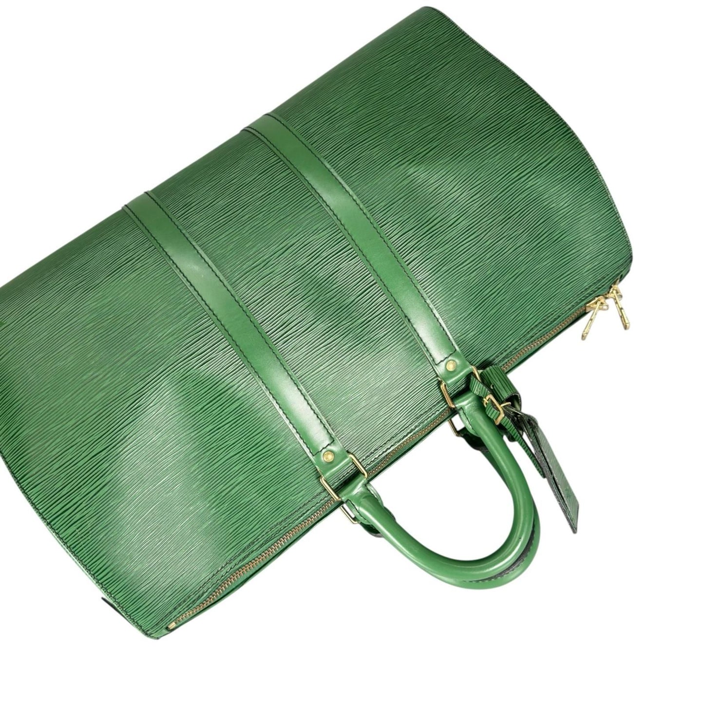 Louis Vuitton Keepall 45 Boston Bag Epi Leather Green — view 5