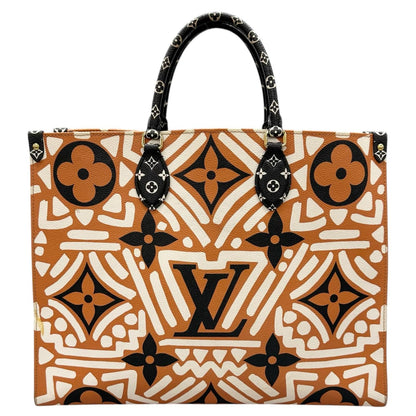 Louis Vuitton On The Go GM Shoulder Bag Monogram Canvas Orange Graffiti