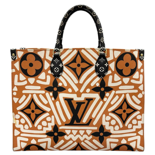 Louis Vuitton On The Go GM Shoulder Bag Monogram Canvas Orange Graffiti