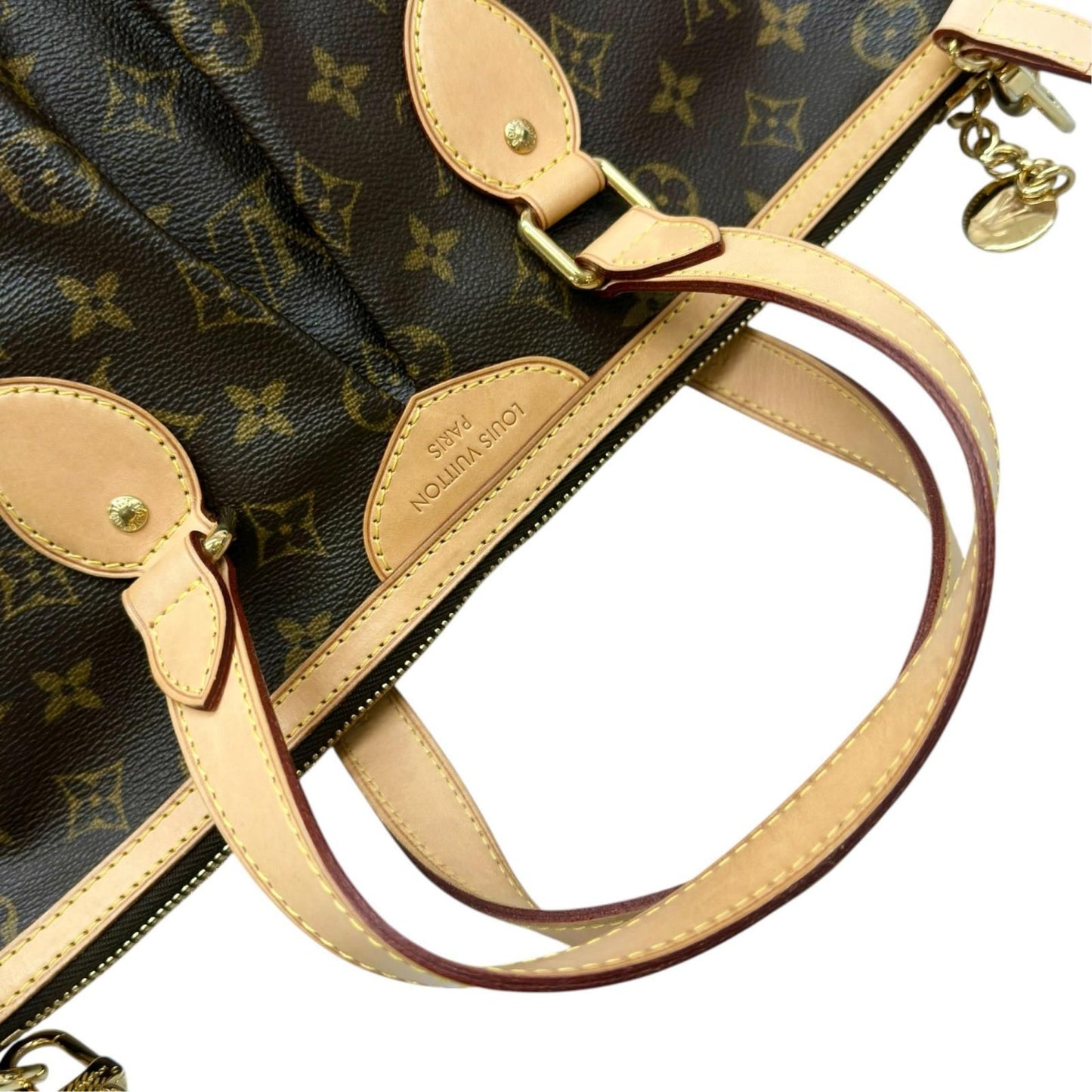 Louis Vuitton Palermo PM Handbag Monogram Canvas Brown 2-Way — view 6