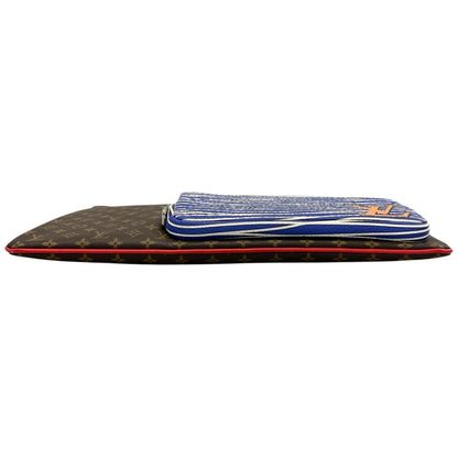 Louis Vuitton Patchwork Monogram Clutch Canvas Brown — view 4