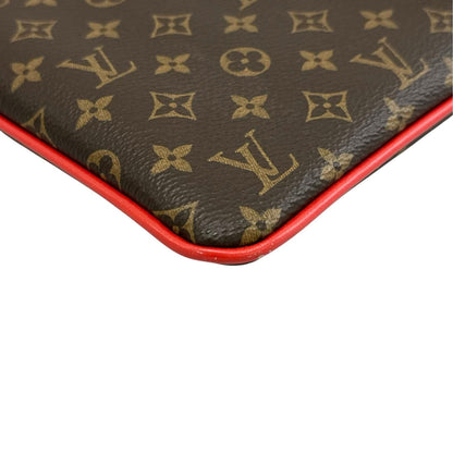 Louis Vuitton Patchwork Monogram Clutch Canvas Brown — view 7