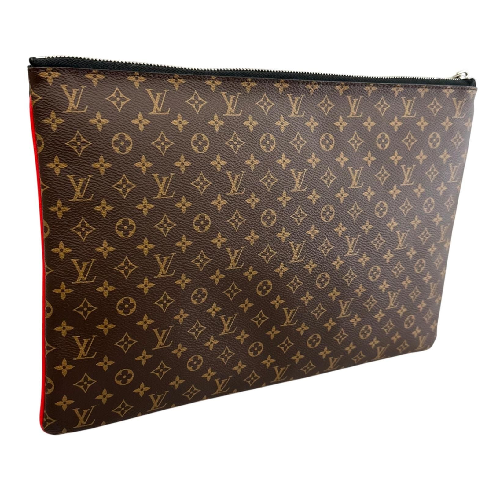 Louis Vuitton Patchwork Monogram Clutch Canvas Brown — view 3