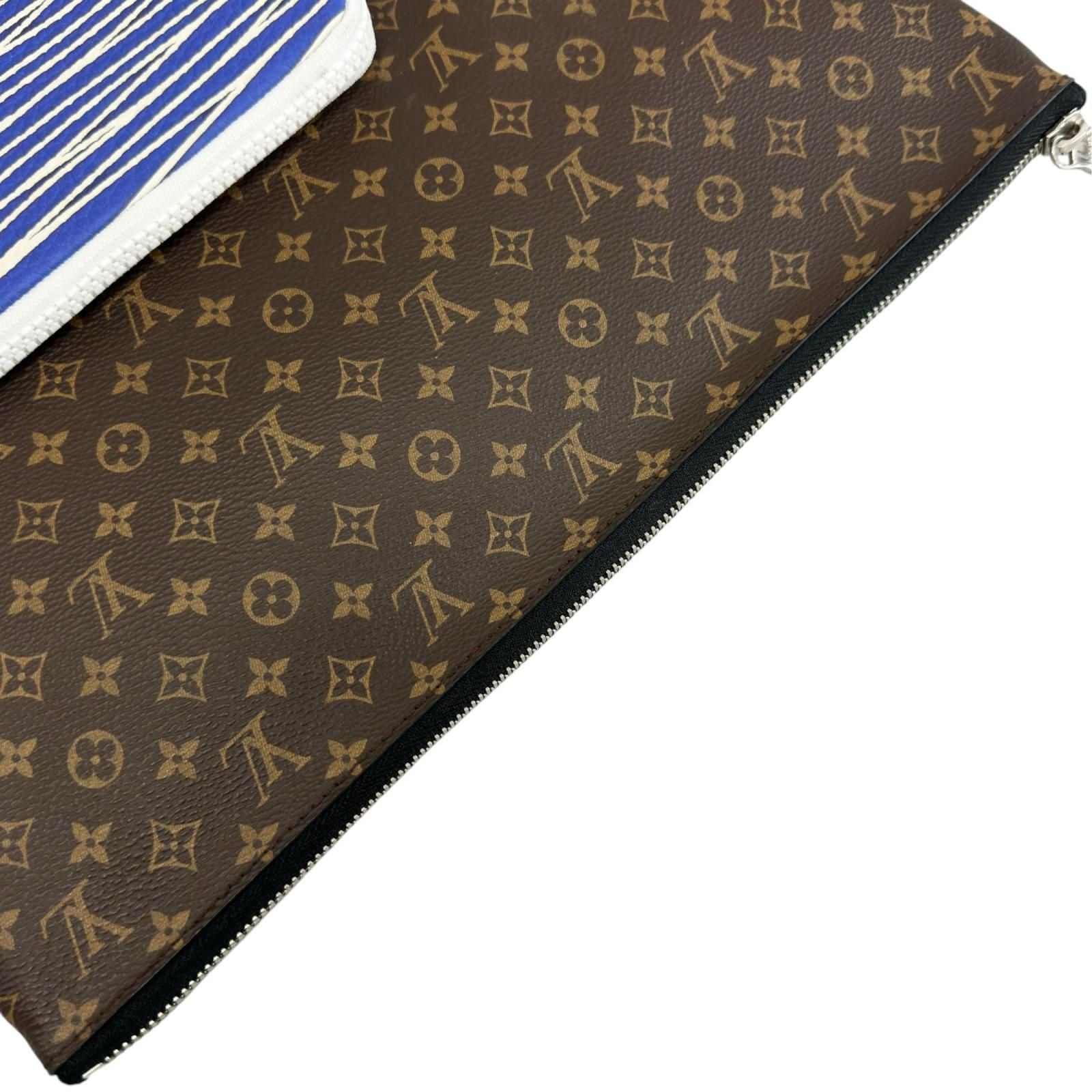 Louis Vuitton Patchwork Monogram Clutch Canvas Brown — view 6