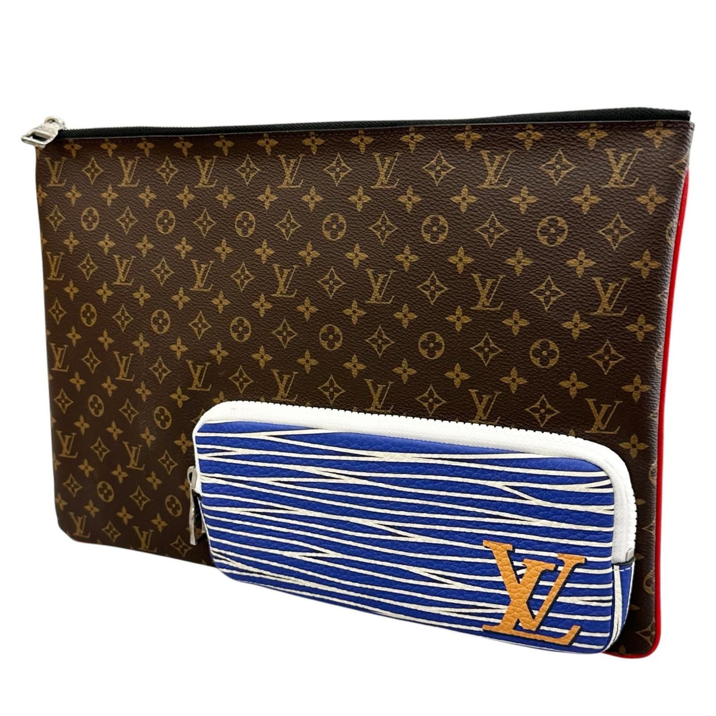 Louis Vuitton Patchwork Monogram Clutch Canvas Brown — view 2