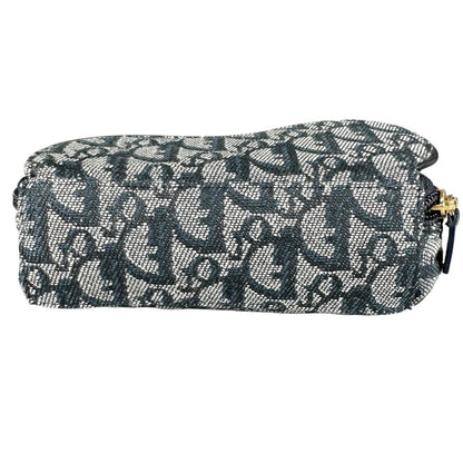 Dior Trotter Saddle Pouch Canvas Navy — view 4