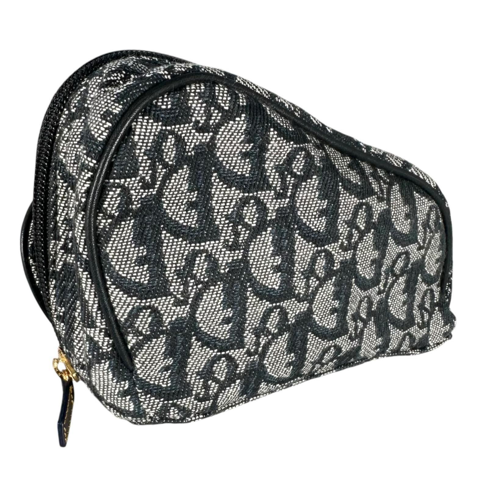 Dior Trotter Saddle Pouch Canvas Navy — view 3