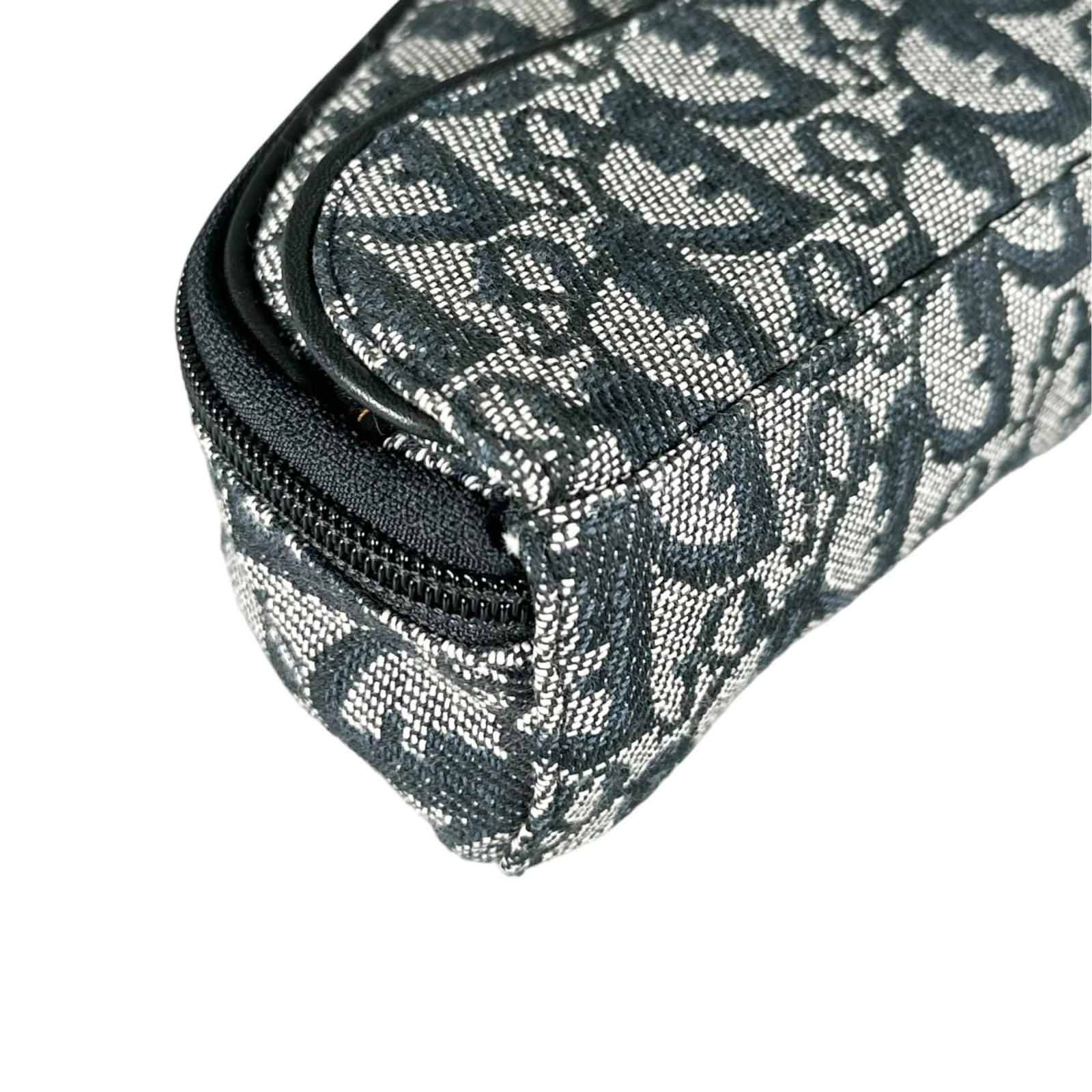 Dior Trotter Saddle Pouch Canvas Navy — view 6