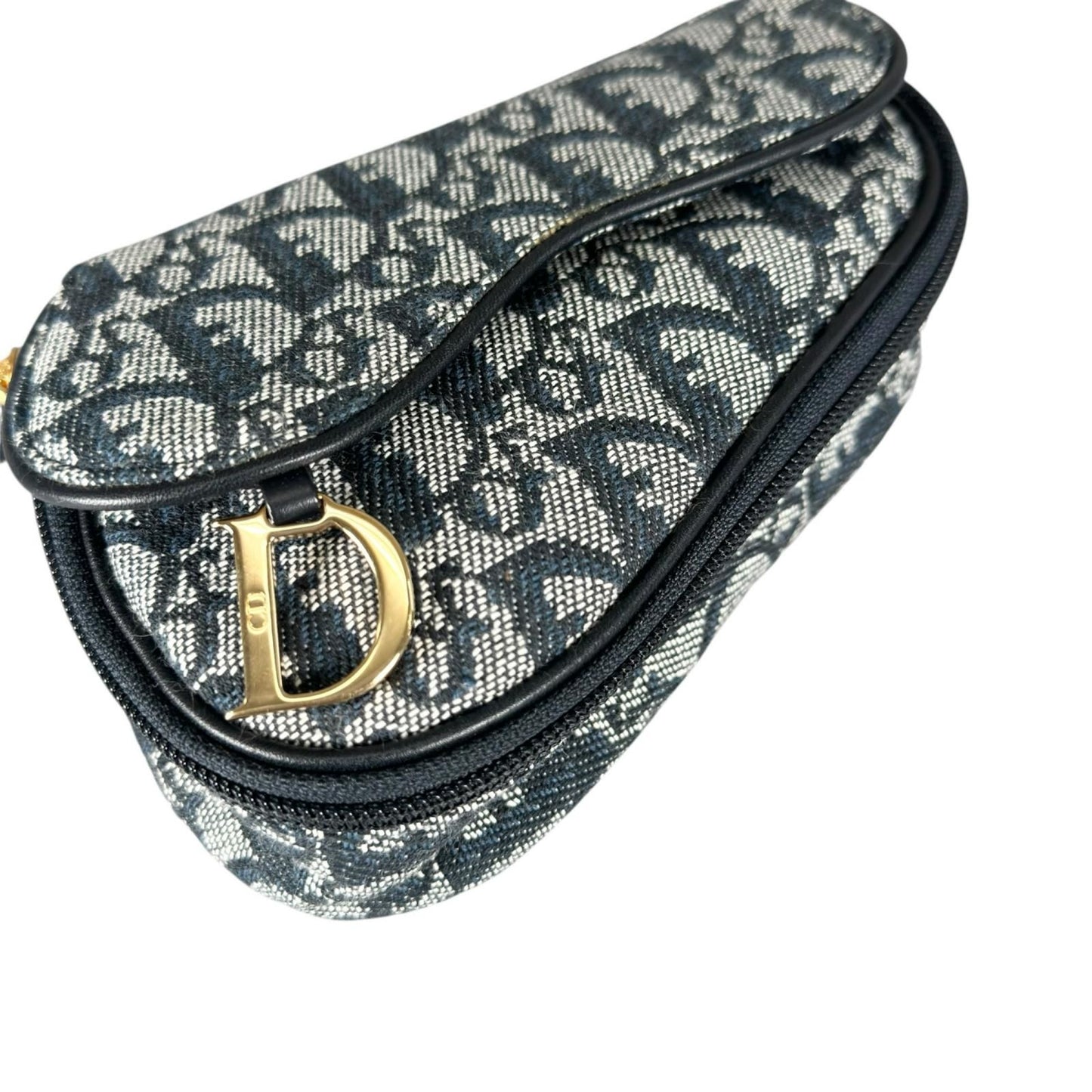 Dior Trotter Saddle Pouch Canvas Navy — view 5
