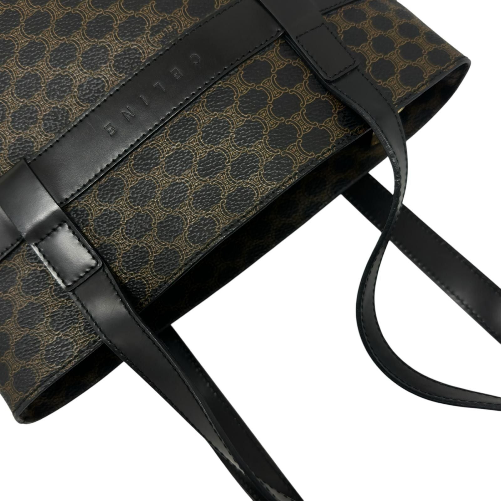 Celine Macadam Handbag Leather Black — view 6