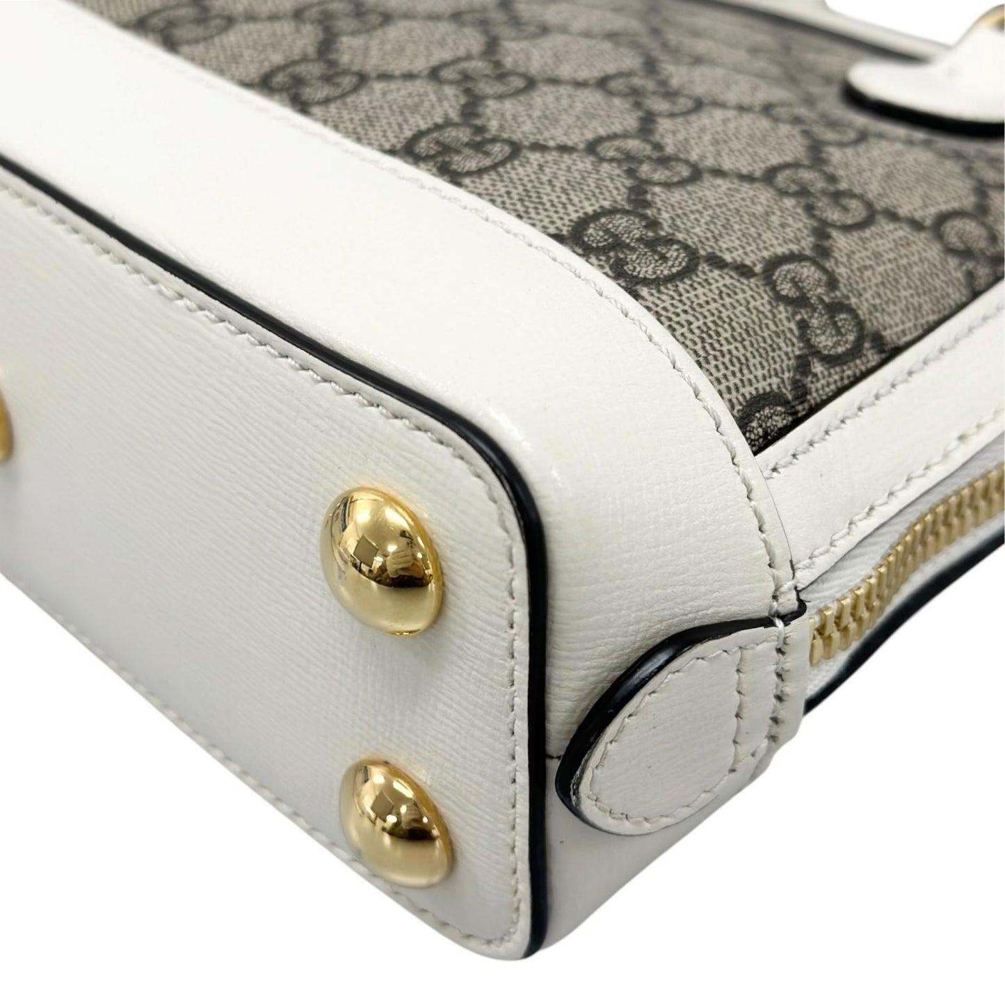 Gucci Horsebit 1955 Shoulder Bag GG Supreme Canvas Beige — view 8