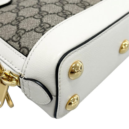 Gucci Horsebit 1955 Shoulder Bag GG Supreme Canvas Beige — view 7