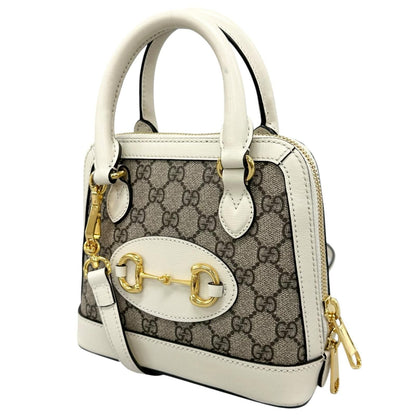Gucci Horsebit 1955 Shoulder Bag GG Supreme Canvas Beige — view 2